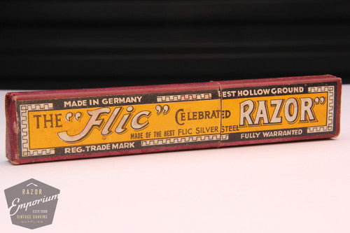 6/8" Flic SilverSteel German Hollow Ground w/ Original Box & Etching