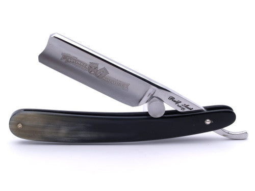 7/8" Ralf Aust Spanish Tip Straight Razor | Horn Scales