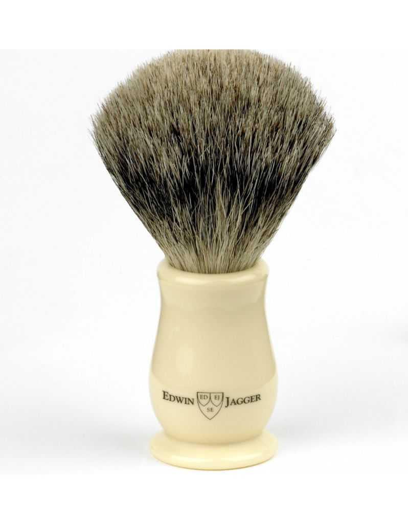 Edwin Jagger | Chatsworth Imitation Ivory Best Badger Shaving Brush, Medium
