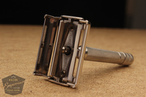 Gillette 1947+ Notched Super Speed Safety Razor * Nickel REVAMPED