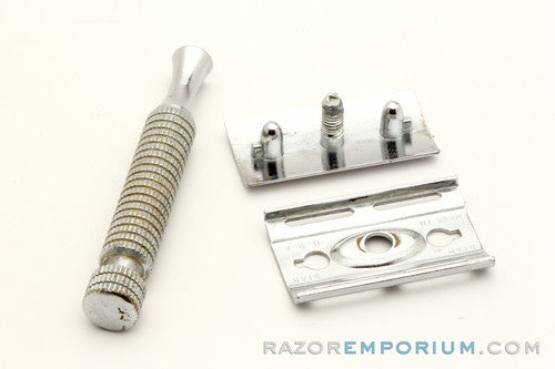 Star Double Edge Safety Razor Model 100 USA in Cardboard Box w/ Blades & Instructions