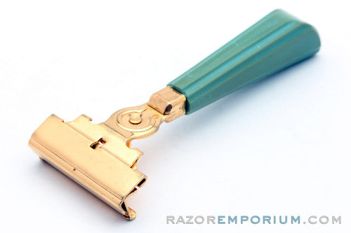 1950's Eversharp Schick Blue Handle Injector Safety Razor