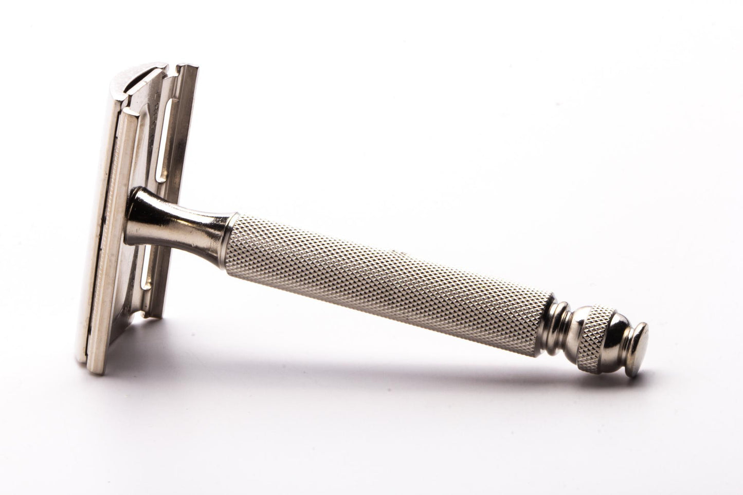 1966 L2 Gillette Ball End Tech 3 Piece Double Edge Razor | Factory Nickel Revamp