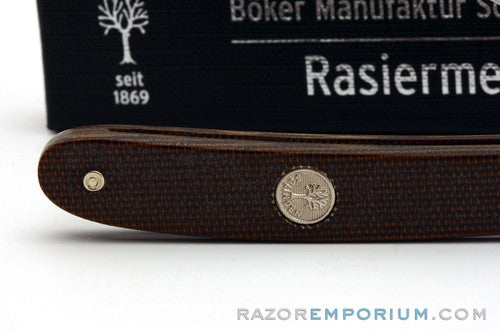 4/8" H. Boker Tree Brand Green Canvas Micarta Straight Razor | Shave Ready