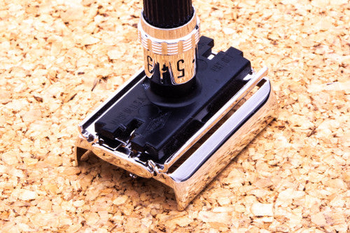 1980 A1 Gillette Super Adjustable "Black Beauty" DE Safety Razor | Rhodium Revamp