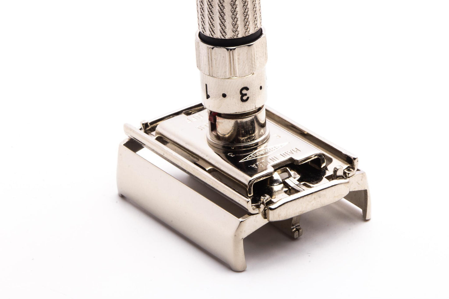 1959 E3 Gillette Fatboy Adjustable TTO Double Edge Safety Razor | Factory Nickel Revamp