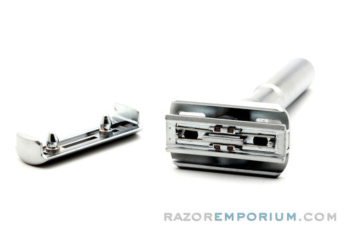 Adjustable DE Safety Razor | Brushed Chrome by Shave Classic