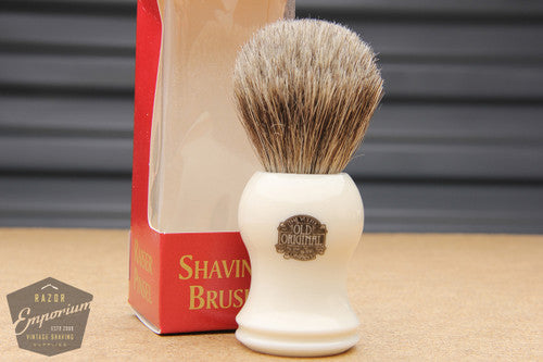 Progress Vulfix Pure Badger Shaving Brush, Faux Ivory Handle