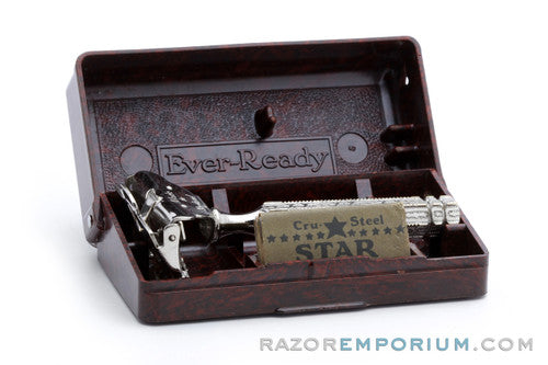 1930s Ever-Ready 1912 Style Chain Single Edge Razor with Mahoganite Box