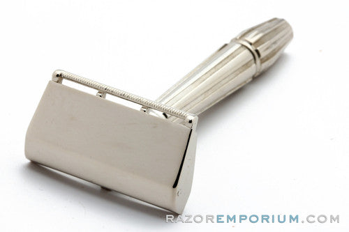 1930's Gem Micromatic Bullet Tip Single Edge Safety Razor | Factory Nickel Revamp