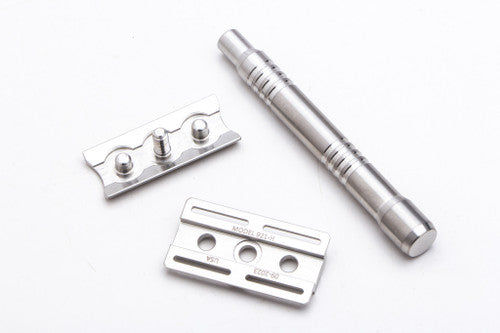 Yates Precision Shaving Model 921-H Scallop Bar Double Edge Safety Razor | 316 Stainless Steel