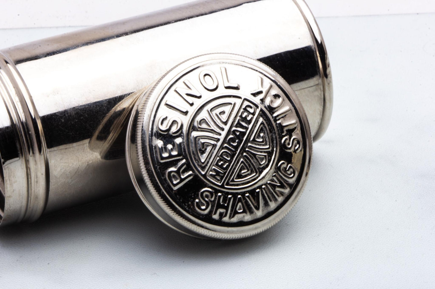 1920's Resinol Medicated Shaving Stick Soap Travel Canister