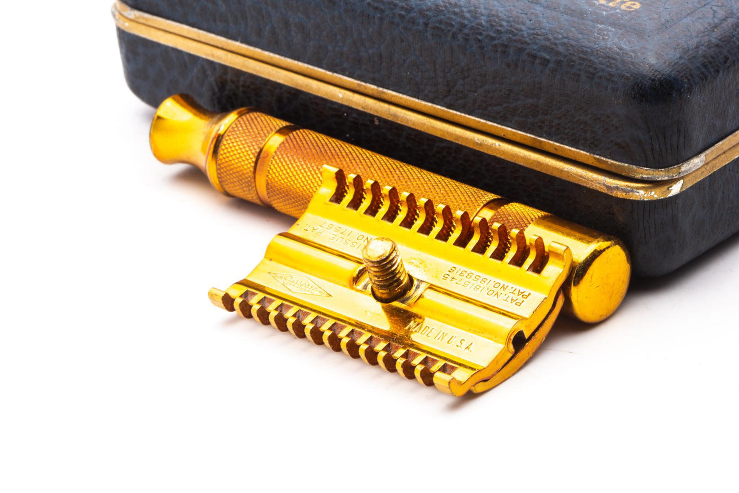 1930's Gillette NEW Long Comb Ball End Double Edge Safety Razor Set | Original Condition