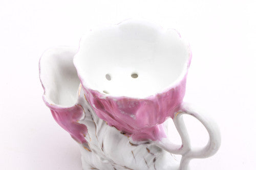 Vintage Scuttle Shaving Mug | Pink Flowers