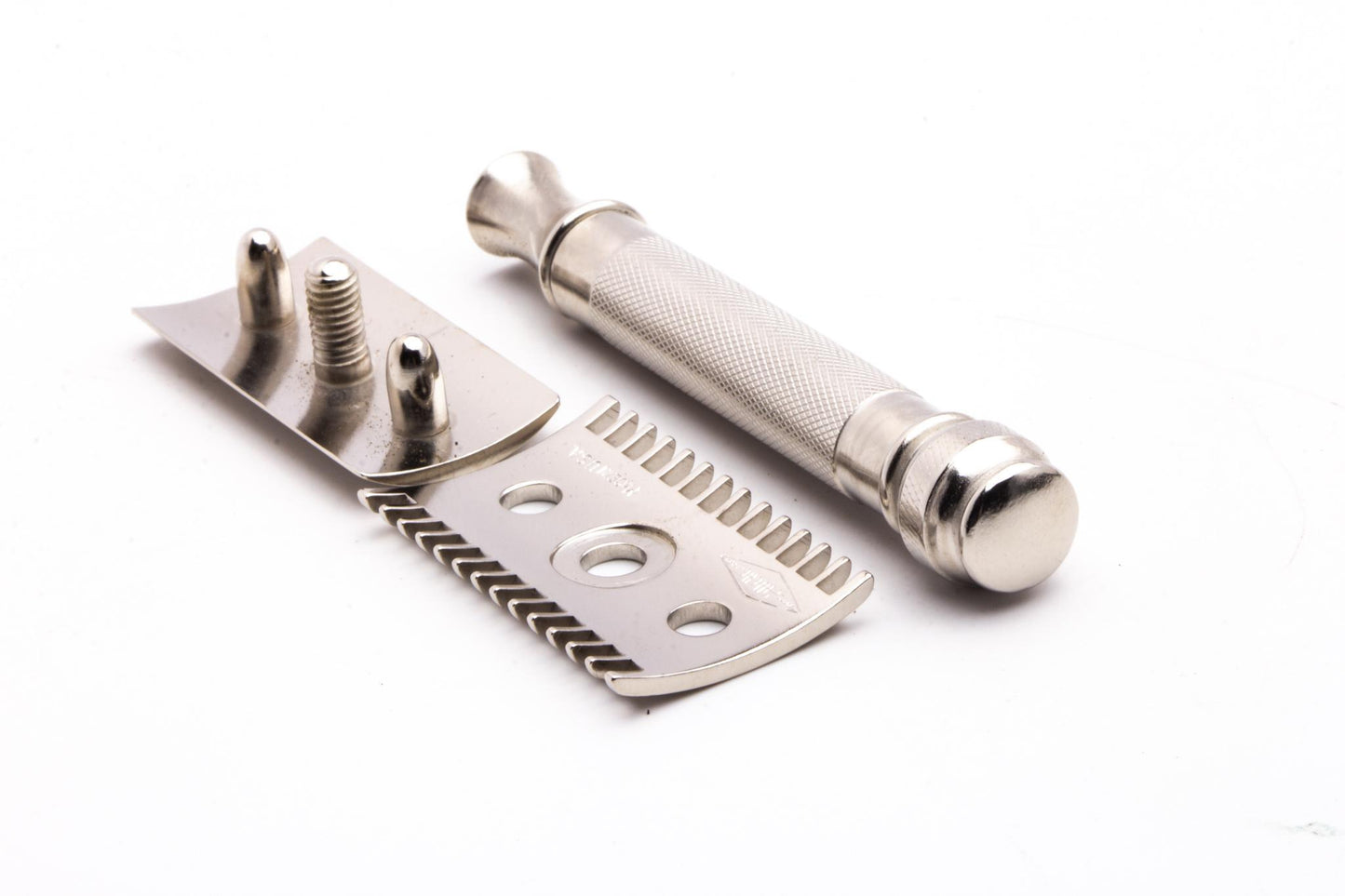 1920's Gillette Ball End Old Type Double Edge Safety Razor Set | Factory Nickel Revamp