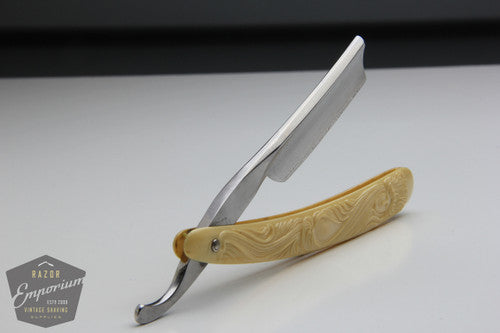 5/8" A.G. Horden & Sons Hollow Grind Straight Razor w/ Woman Face Scales | Sheffield, England