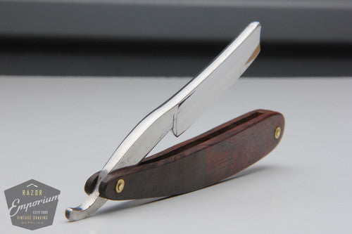 5/8" Frederick Reynolds Straight Razor w/ Brown Wooden Scales Hollow | Sheffield, England