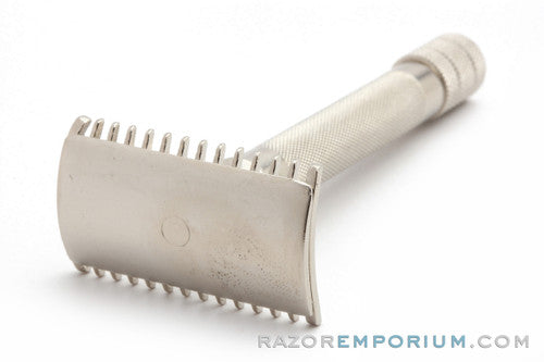 1922 Gillette Single Ring DE Safety Razor | Factory Nickel Revamp
