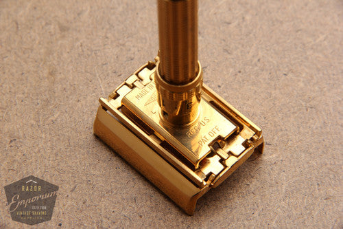 Gillette 1966 Slim Adjustable Safety Razor L1 ** 24K Gold REVAMPED