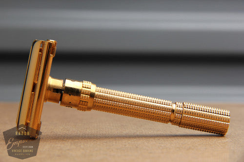 Gillette 1966 Slim Adjustable Safety Razor L1 ** 24K Gold REVAMPED