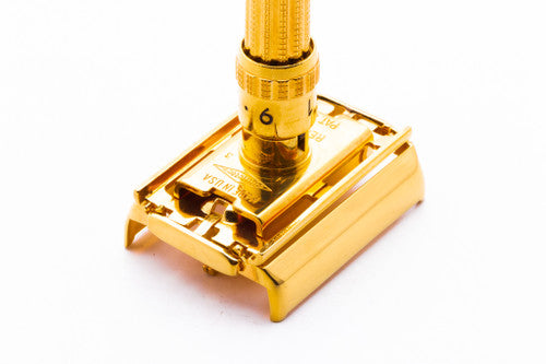 1962 H3 Gillette Slim Adjustable Double Edge Safety Razor | 24K Gold Revamp