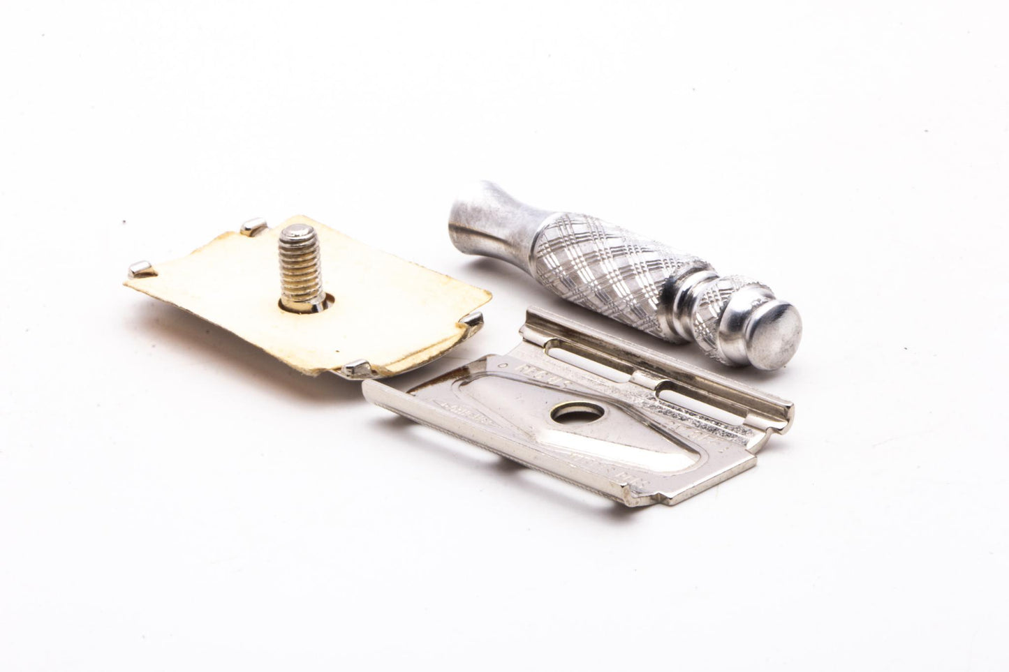 1969 O1 Gillette Travel Tech DE Safety Razor With Spiral Handle | Original Condition