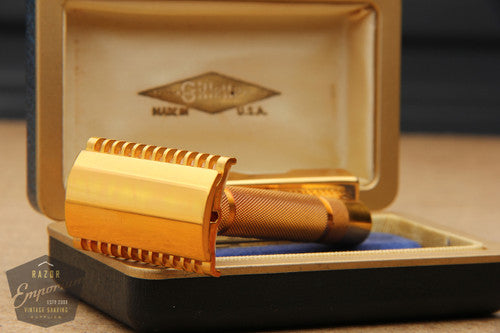 Gillette 1930's NEW Bostonian Long Comb DE Safety Razor Set in Box - Mint