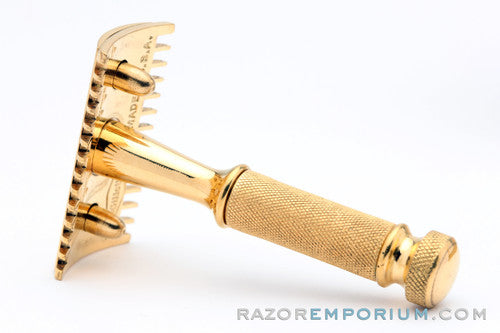 1920 Gillette Milady Decollete DE Safety Razor in White Case