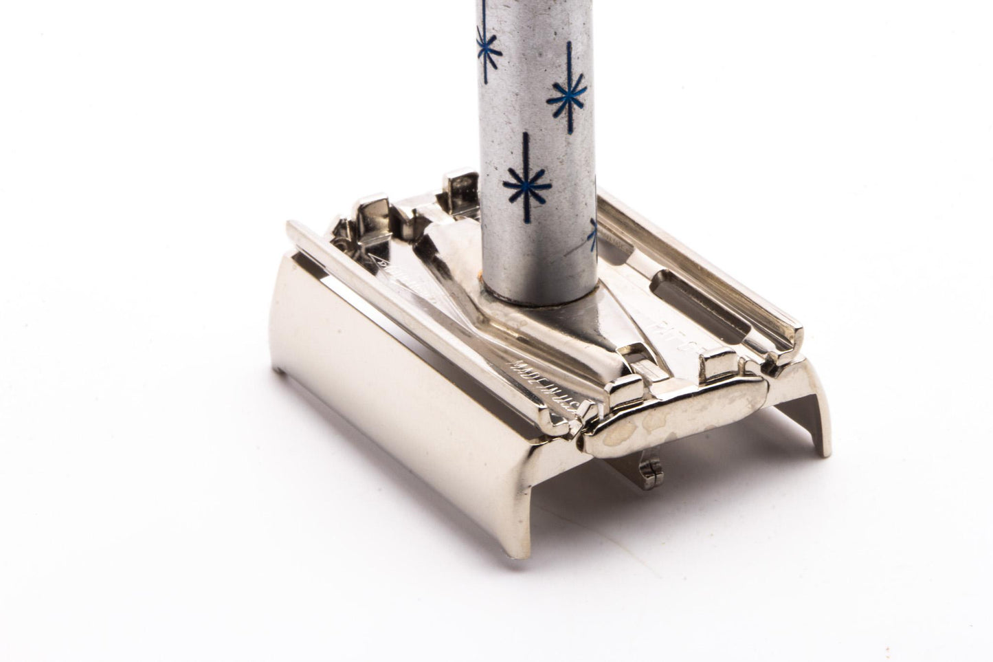 1965 K3 Gillette Blue Star Lady Gillette Double Edge Safety Razor | Factory Nickel Revamp