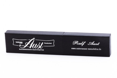 6/8" Ralf Aust French Tip Straight Razor | Ebony Rosewood Scale w/ Silver Inlays