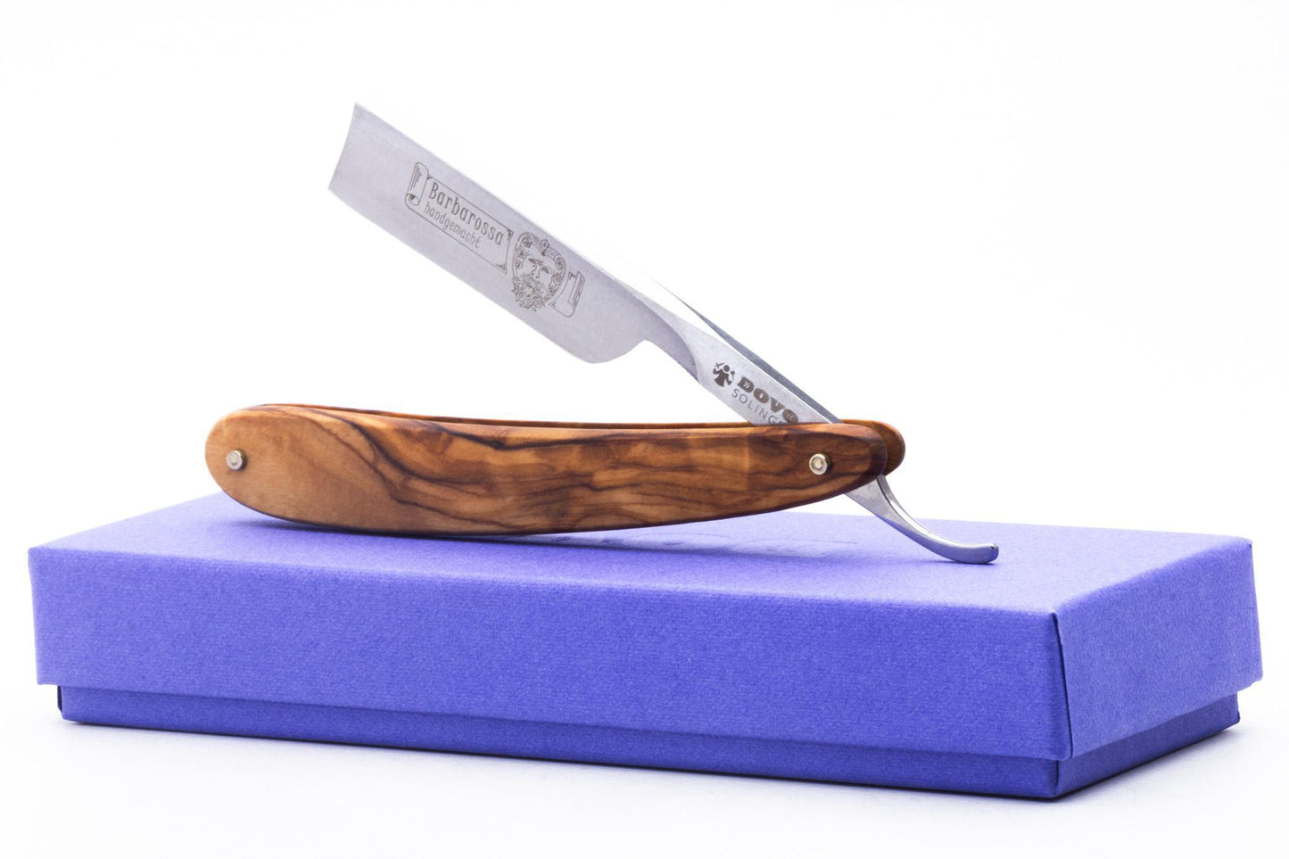5/8" Dovo Solingen Short Barbarosa Olive Wood Straight Razor