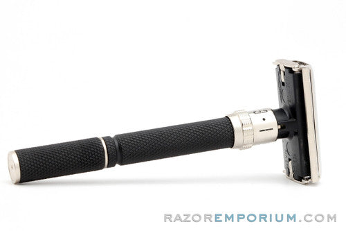 1982 Gillette Super Adjustable "Black Beauty" DE Safety Razor C3