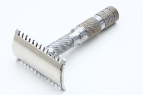 Hoffritz 1960s Travel Open Comb DE Safety Razor