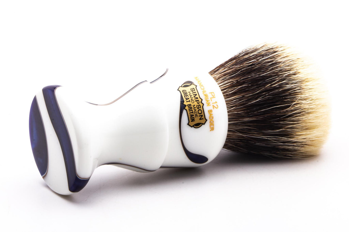 Simpsons | Le Polo 12 Manchurian Badger Sapphire Candy Shaving Brush| Pre-owned
