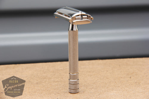 Gillette 1950's Notched Original Super Speed (DE) Safety Razor- * Revamped- Nickel