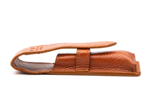 Parker | Deluxe Leather Squared Double Edge Safety Razor Travel Pouch