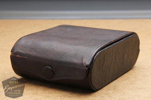 Gillette 1919 Gold Bulldog Travel Single Ring Combination Set in Original Black Leather Case