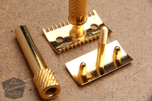 Gillette 1921 Bulldog Old Style * 24K Gold REVAMP
