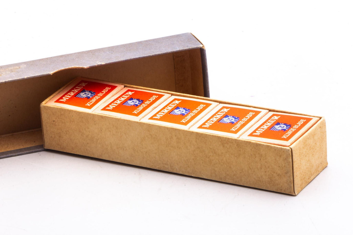 Vintage Merkur Klinge Moustache & Eye Brow Safety Razor Blades | 10 Blades Each