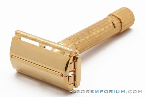 1955 Gillette Diplomat Double Edge Safety Razor Revamped 24K Gold