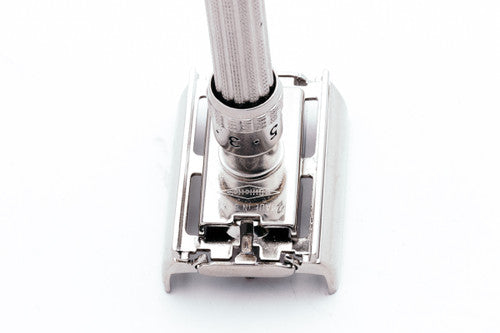 1965 Gillette Slim Adjustable Safety Razor Nickel Revamp