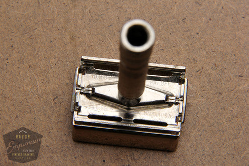 Gillette 1940's Notched Super Speed Safety Razor / Nickel REVAMPED