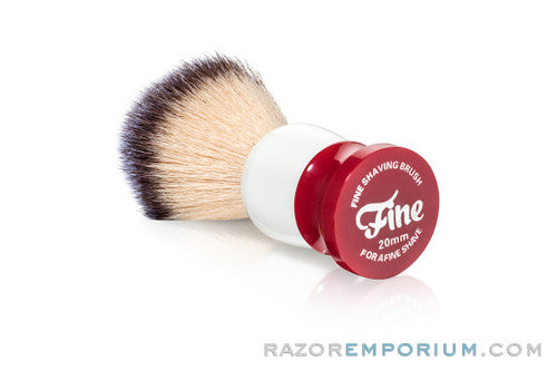 Fine Accoutrements | Classic Angel Hair Red & White Shave Brush