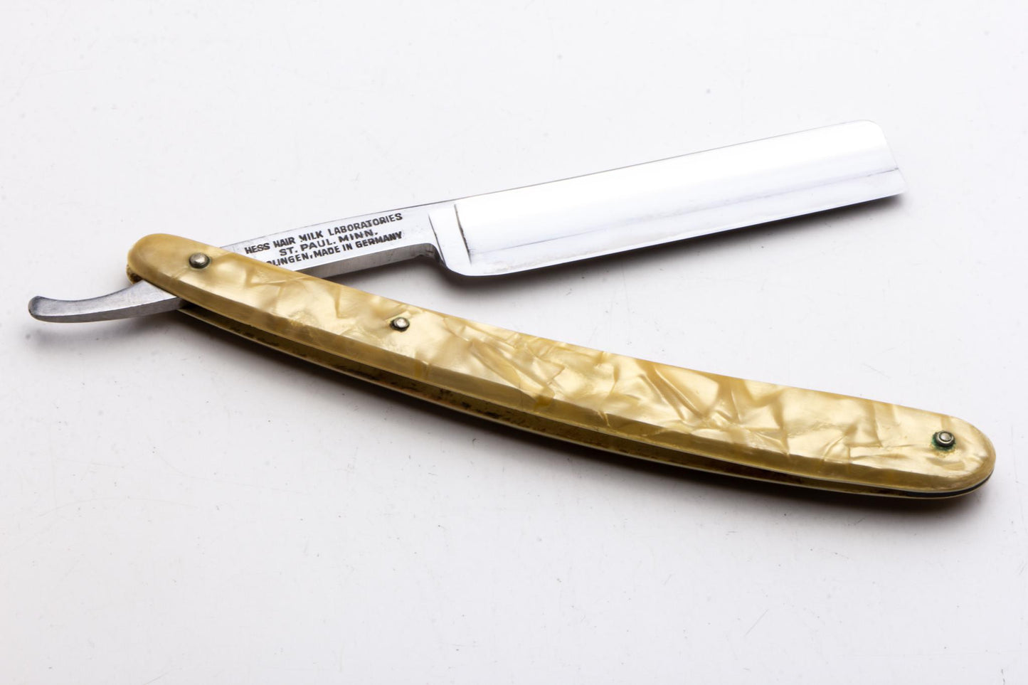 11/16" Hess #44 Vintage Restored Stainless Steel Straight Razor | Germany