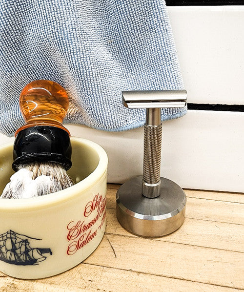 REX Supply Co. | Machined Stainless Steel Double Edge Safety Razor Stand