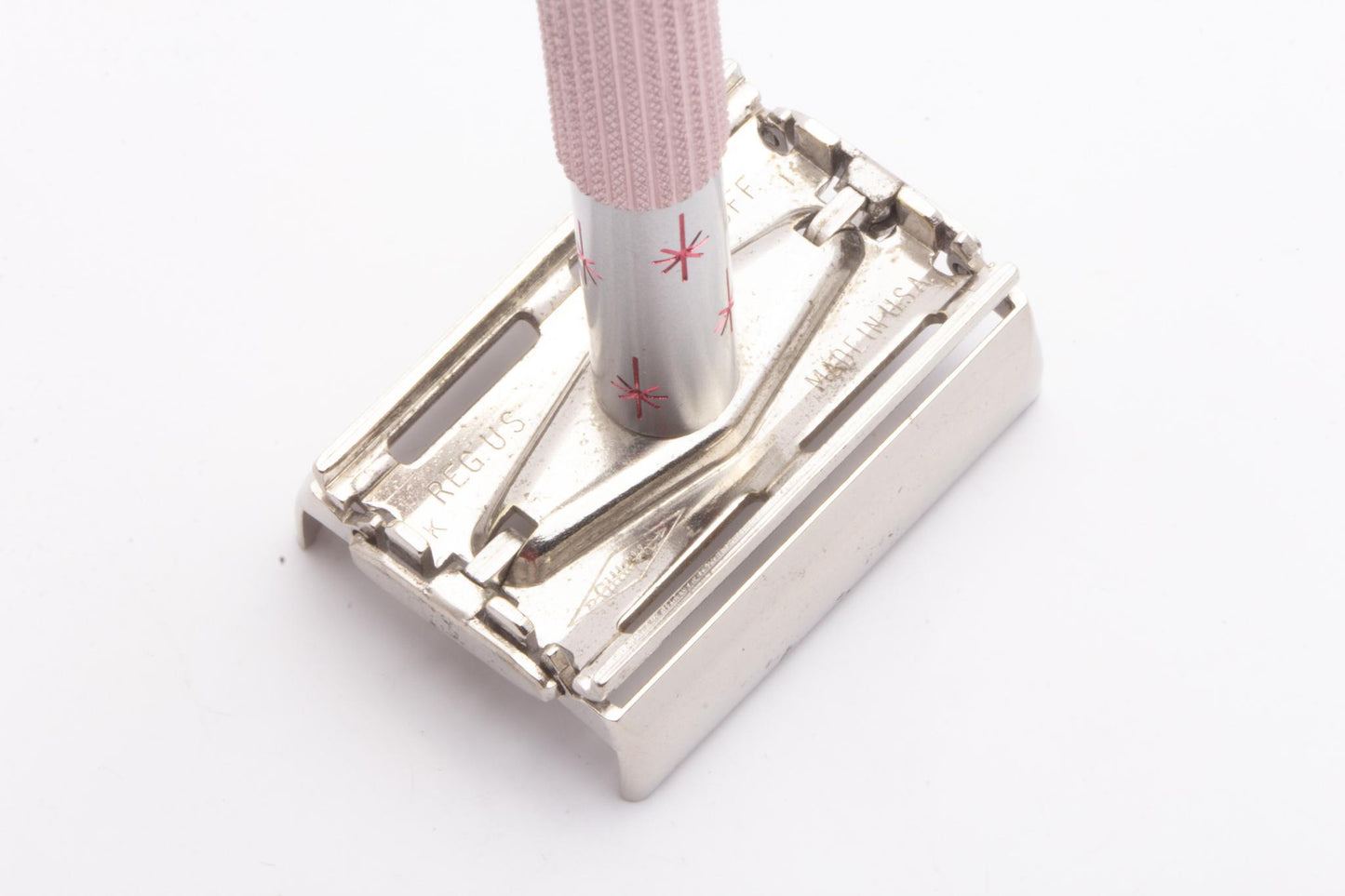 1965 K1 Gillette Pink Star Lady Gillette Double Edge Razor | Original Condition
