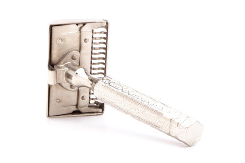 1930's Ever Ready Chain Handle Style SE Safety Razor | Factory Nickel Revamp