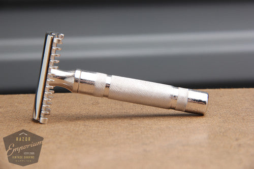 Gillette 1930's NEW DE 3 Piece Safety Razor * REVAMPED - Nickel