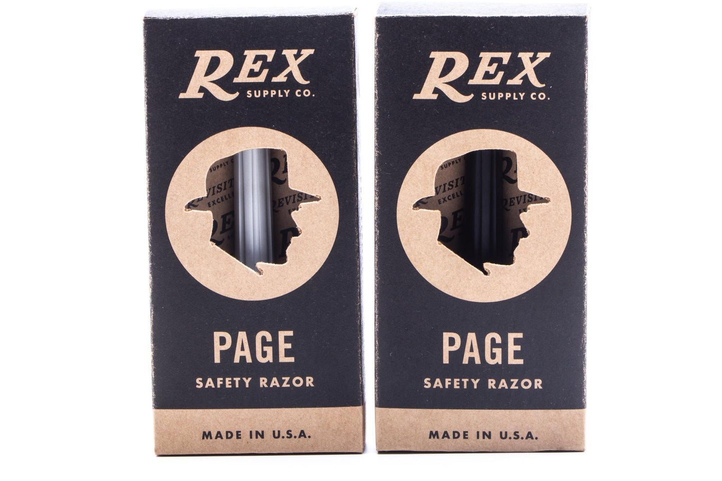 Rex Supply Co. | Page Three Piece Aluminum Double Edge Safety Razor