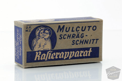 1940's Mulcuto Schrag-Schnitt Slant Razor with Original Packaging